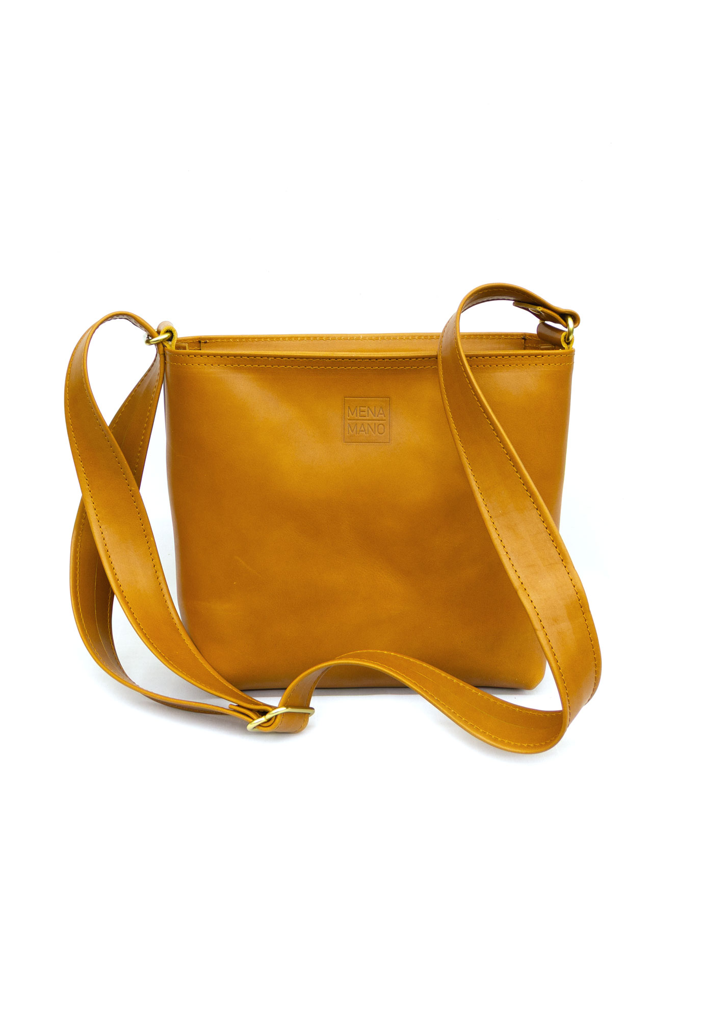 «Bella» Leder Umhängetasche mit Reissverschluss – Bild 4