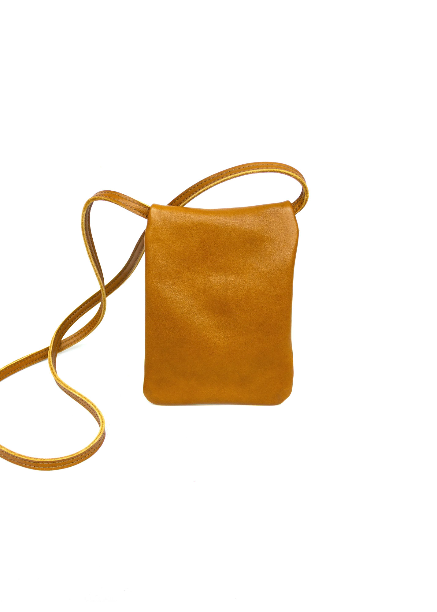 «Mella» Leder Umhängetasche mit Reissverschluss – Bild 4